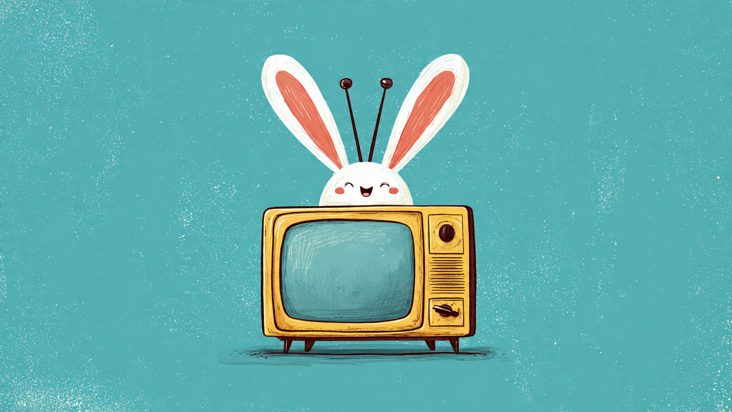 Bunny ears TV antenna