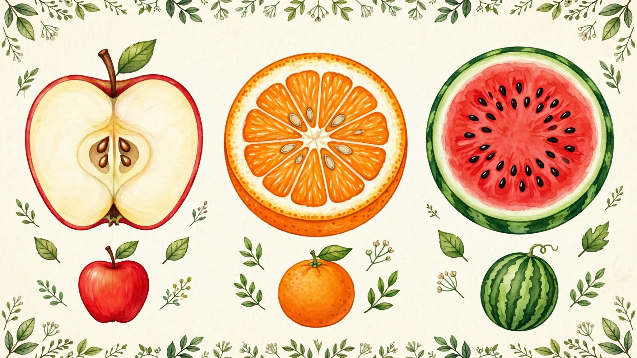 Colorful variety of fresh fruit