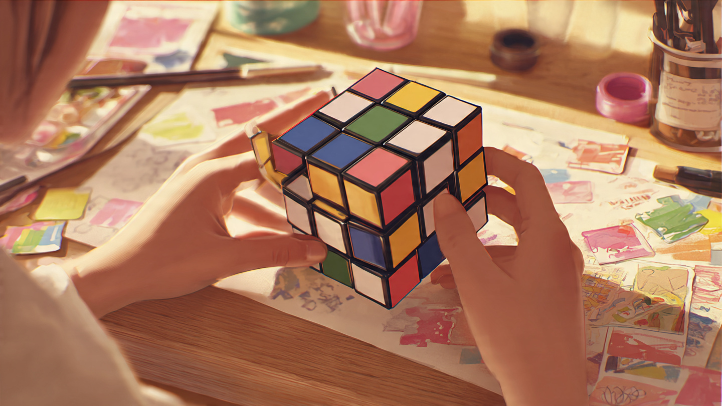 A colorful Rubik's Cube