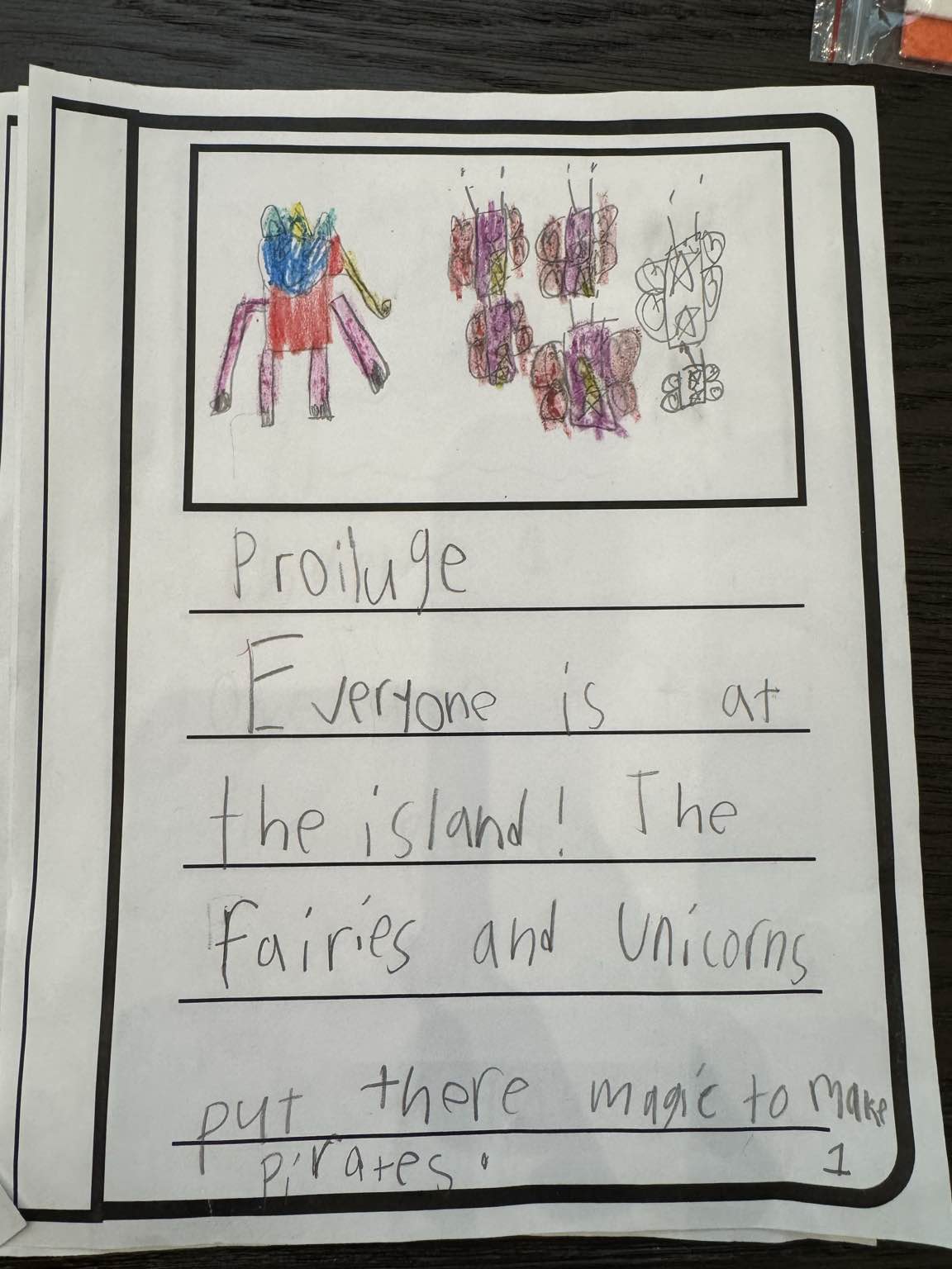 Prologue illustration — fairies and unicorns make pirates