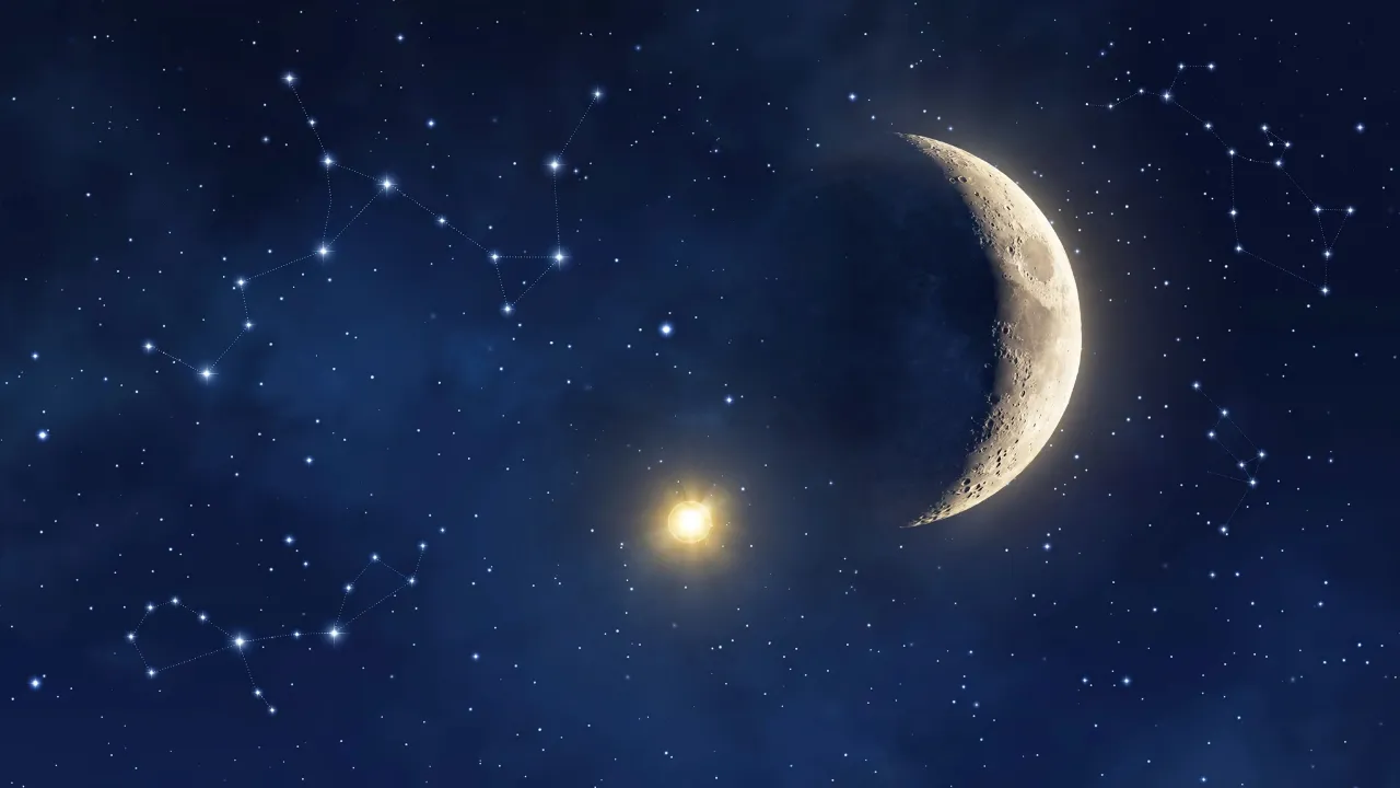 Venus and the Moon